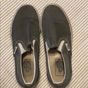 Gray slip on vans